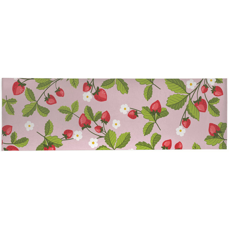 Tapis d'extérieur Strawberries, Tapis de couloir 2 pi 6 po x 8 pi