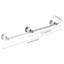 Porte-serviettes mural simple réglable 29 po-132827549