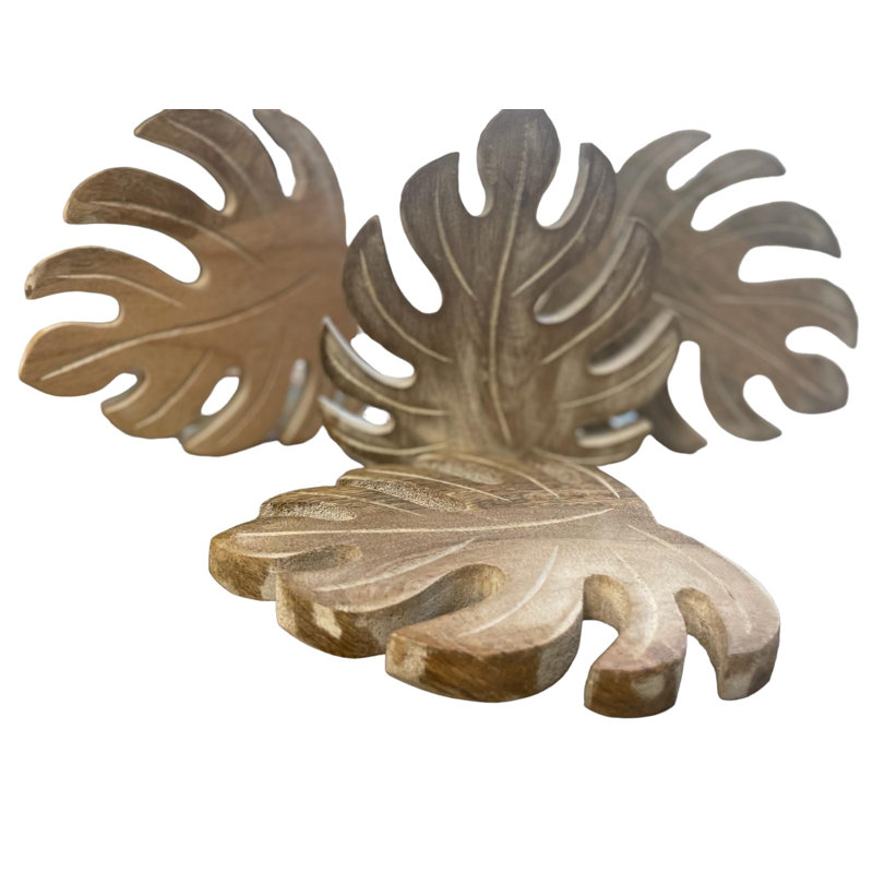 Wood 4 Piece Trivet Set