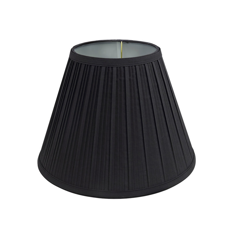 Abat-jour empire en tissu (Uno), Noir, H 6 po x l 12 po x P 12 po