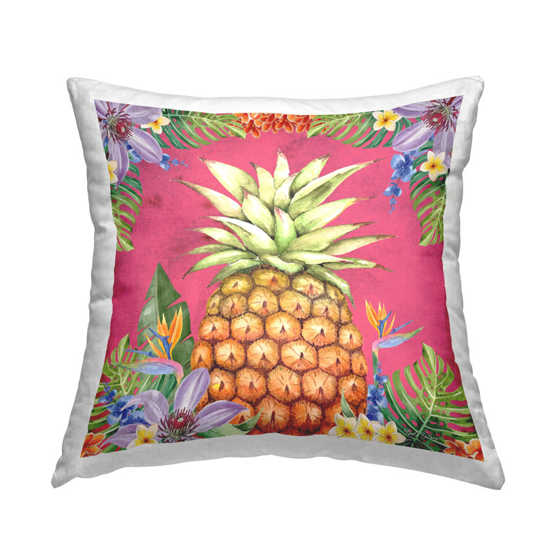Coussin décoratif imprimé tropicales tropicales et ananas par ND Art