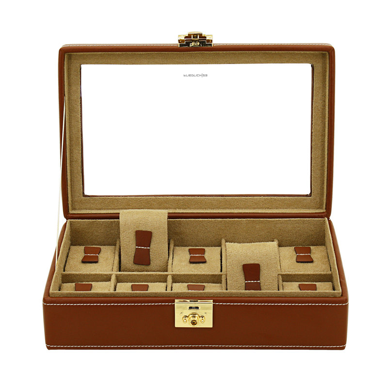 Cordoba Leather Watch Box + Locking, Brown