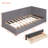 Linen Fabric Upholstered Daybed, Twin Size, 2 Storage Drawers, No Box Spring, Gray Size Daybed With Storage,-346380256