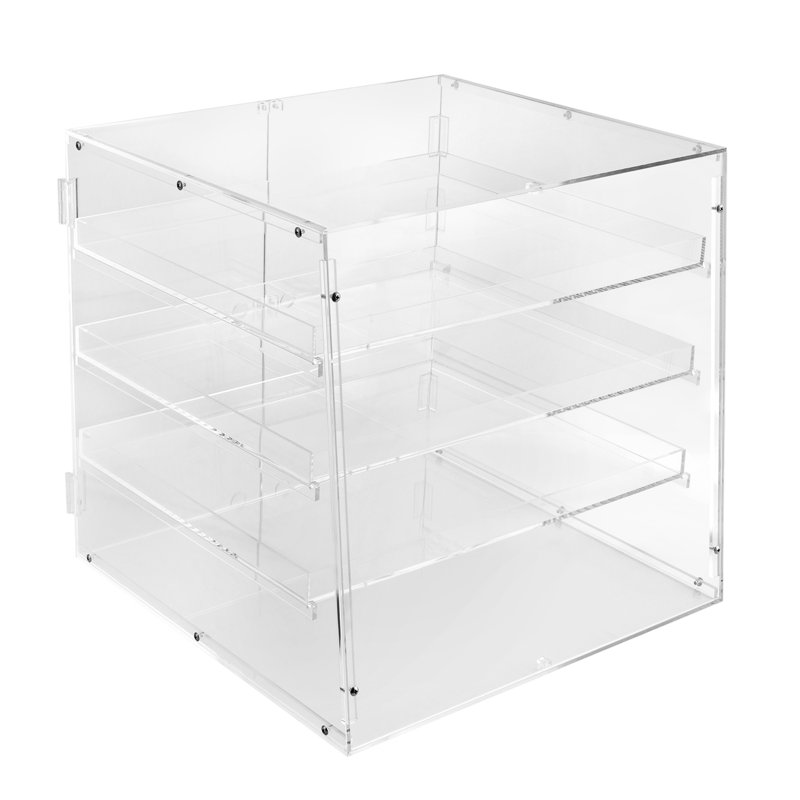 Comptoir à pâtisserie en acrylique H 17,71 po x l 18,7 po avec 3 plateaux