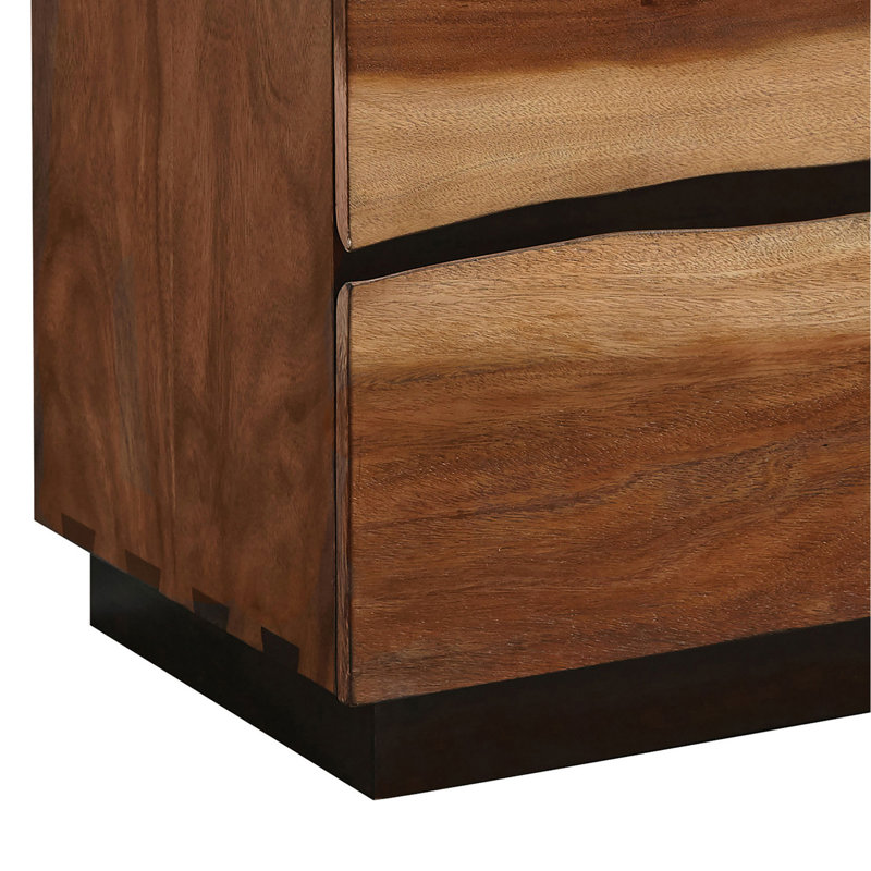 Table de chevet 2 tiroirs Smokey