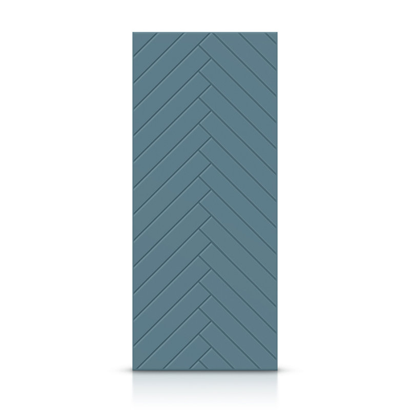 Porte standard à panneaux en bois manufacturé, Bleu dignité, 36 po x 96 po