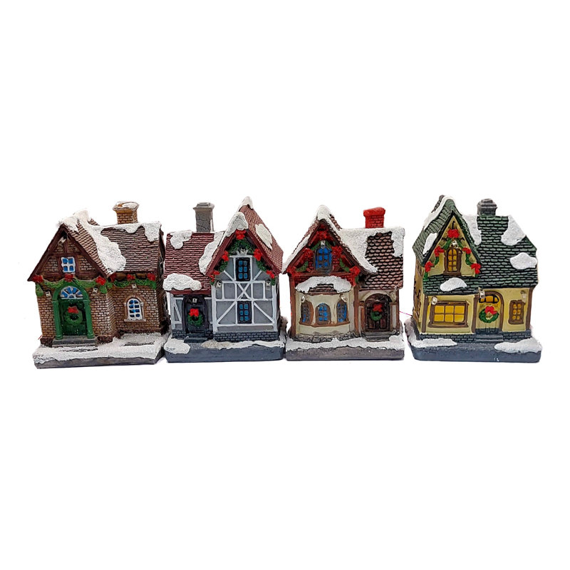 Maison jaune. Village de Noël par F07-N1-6-600100D