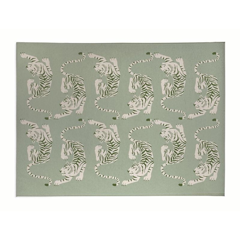 Hey Tiger Area Rug, Rectangle 5' x 7'
