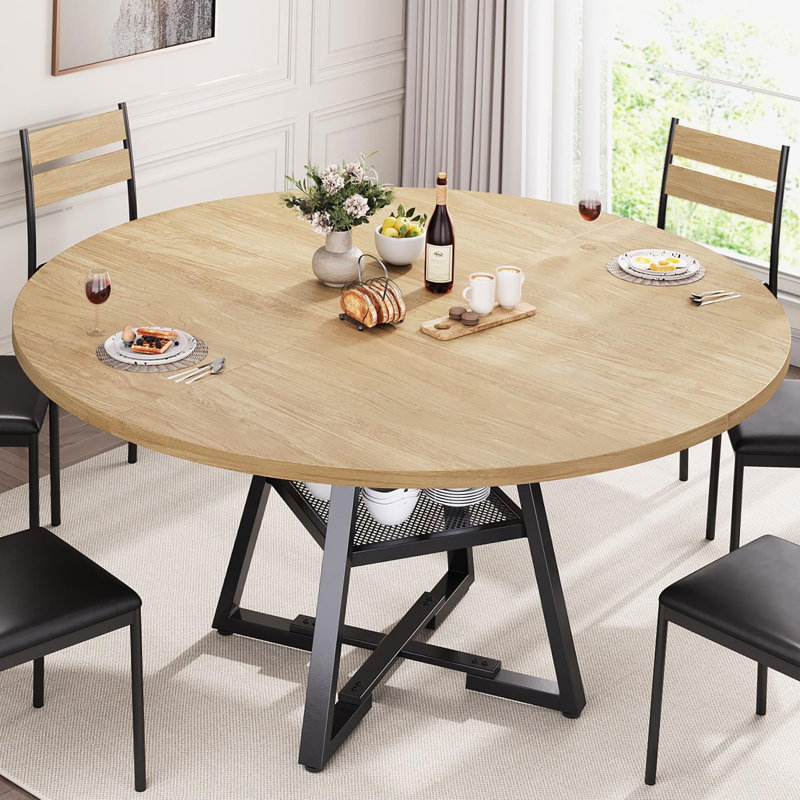 Table de salle à manger 51 pi., H 30 po x L 51 po x l 51 po, Naturel