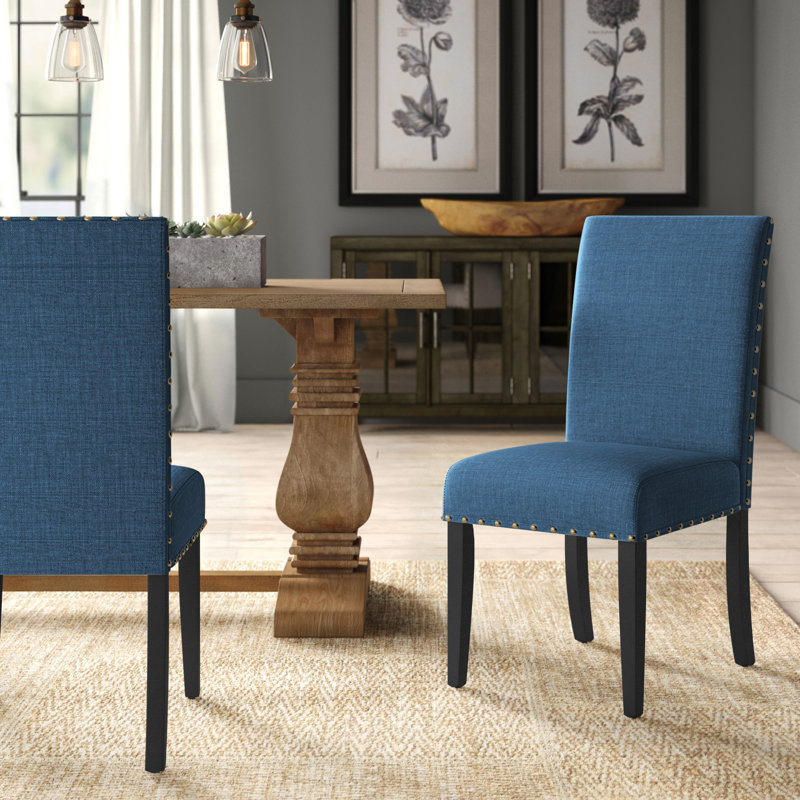 Haysi 19.25'' H Upholstered Side Chair, Blue