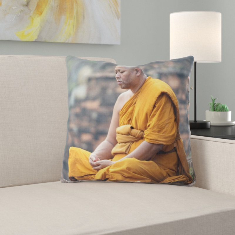 Coussin de jeté bouddhiste
