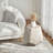 Geaometric Travertine Stone Finish Italian Design MgO Side Accent Table