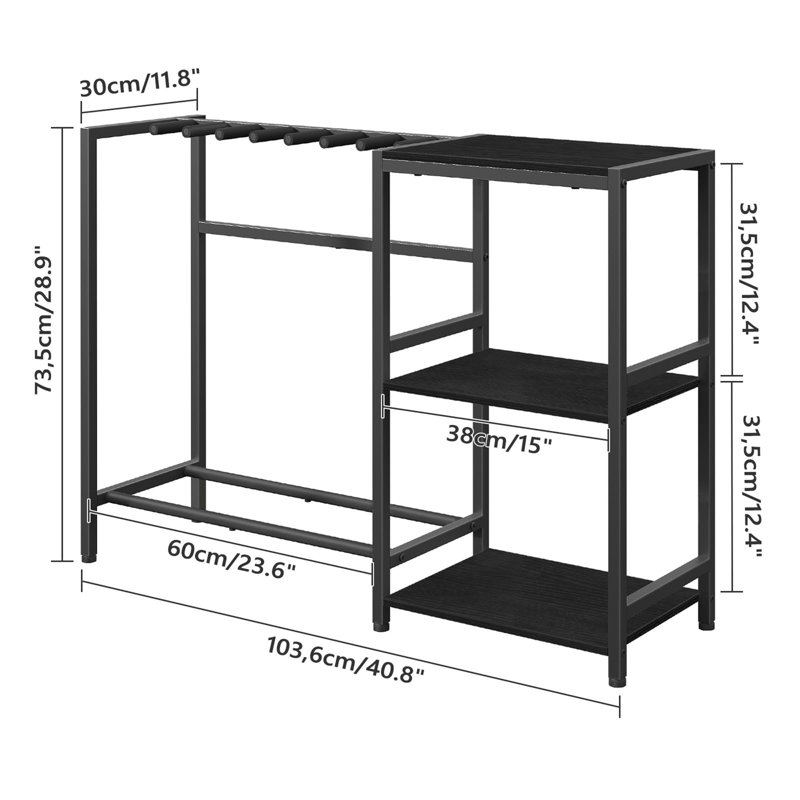 Metal，Manufactured Wood 73.5cm H Dowel Rack