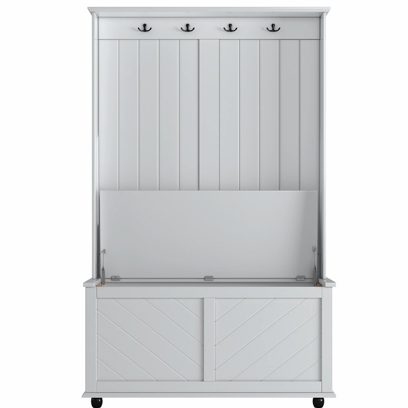 2 Pair Shoe Storage Bench, White