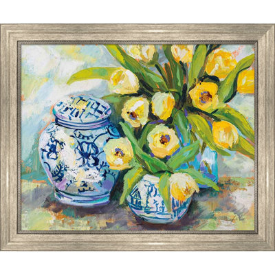Tulipes chinoises par Jeanette Vertentes, art mural encadré