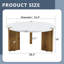 Table basse 33,4 pouces de diamètre minimaliste en panneau de fibres à densité moyenne, un choix stable et pratique. La conception unique encastrée et le support de trois pieds de table rendent la structure de la table basse stable.