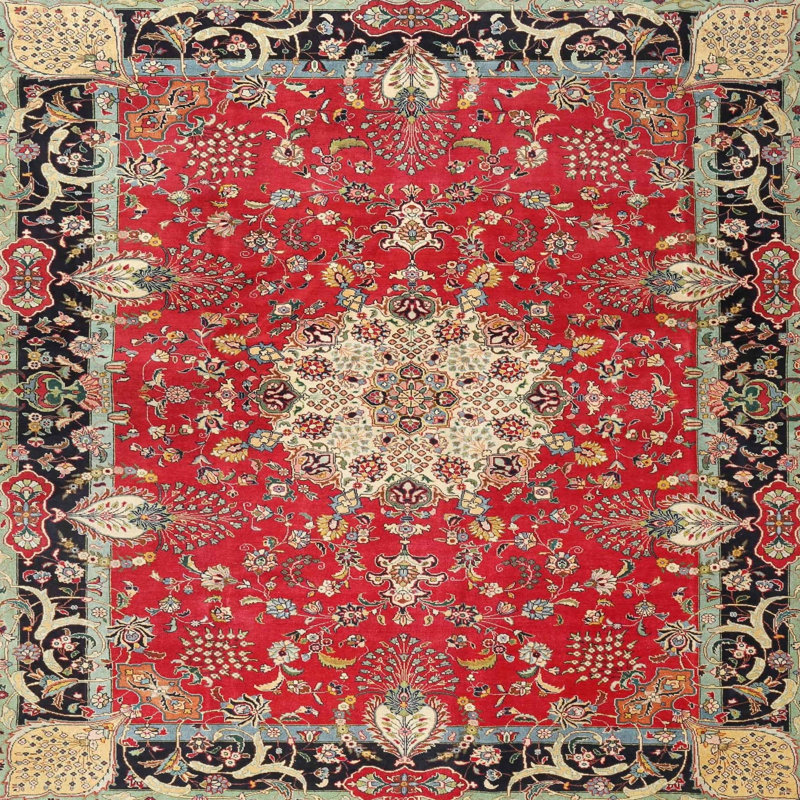 Christmut Oriental Indoor Rug, Square 3'