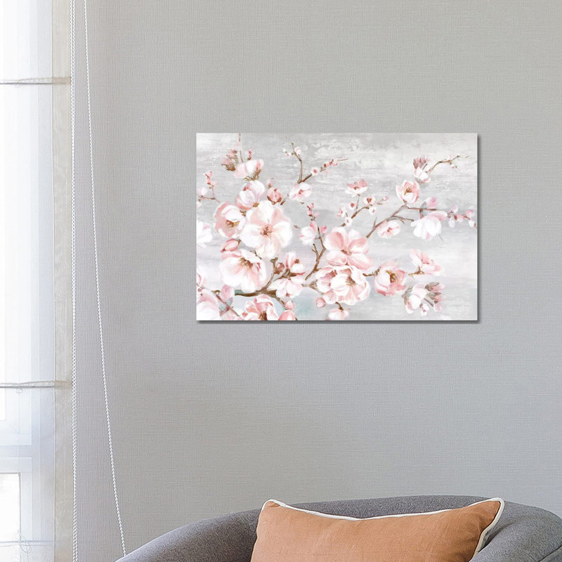 Spring Cherry Blossoms I by Eva Watts - Wrapped Canvas Painting, 66.04 cm H x 45.72 cm W x 3.175 cm D
