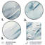 «Blue Cream Blue Whirlwind I», formes abstraites, art mural en métal-1416132912