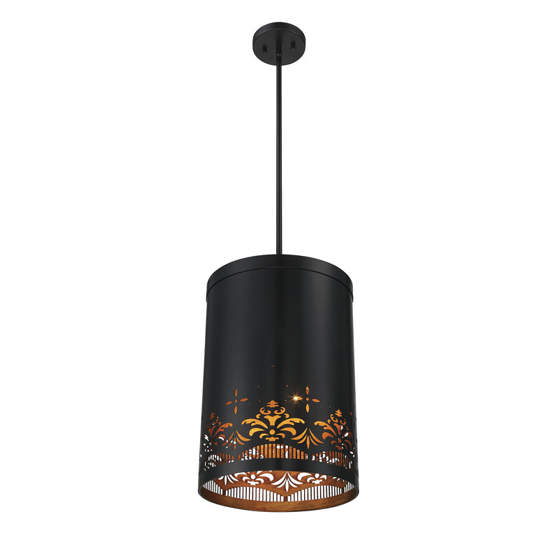 Luminaire suspendu cylindrique unique 3 lumières Alvarez