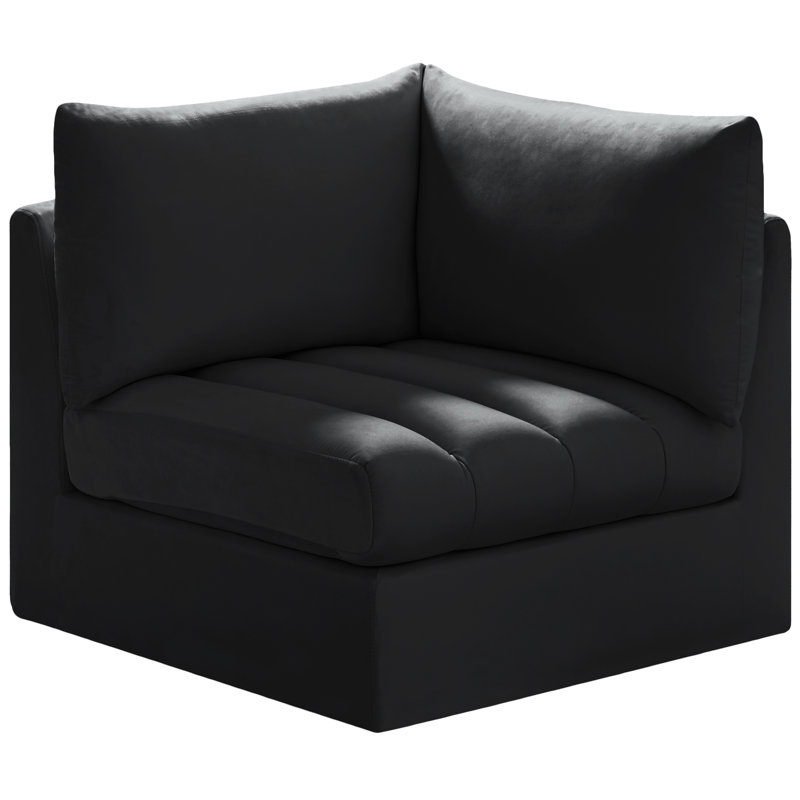 Jacob Velvet Armchair, Black Velvet