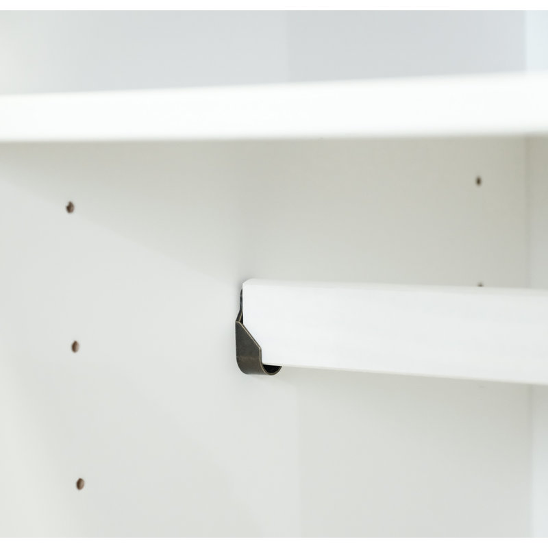 Garde-robe 2 portes coulissantes Pridemore, Blanc