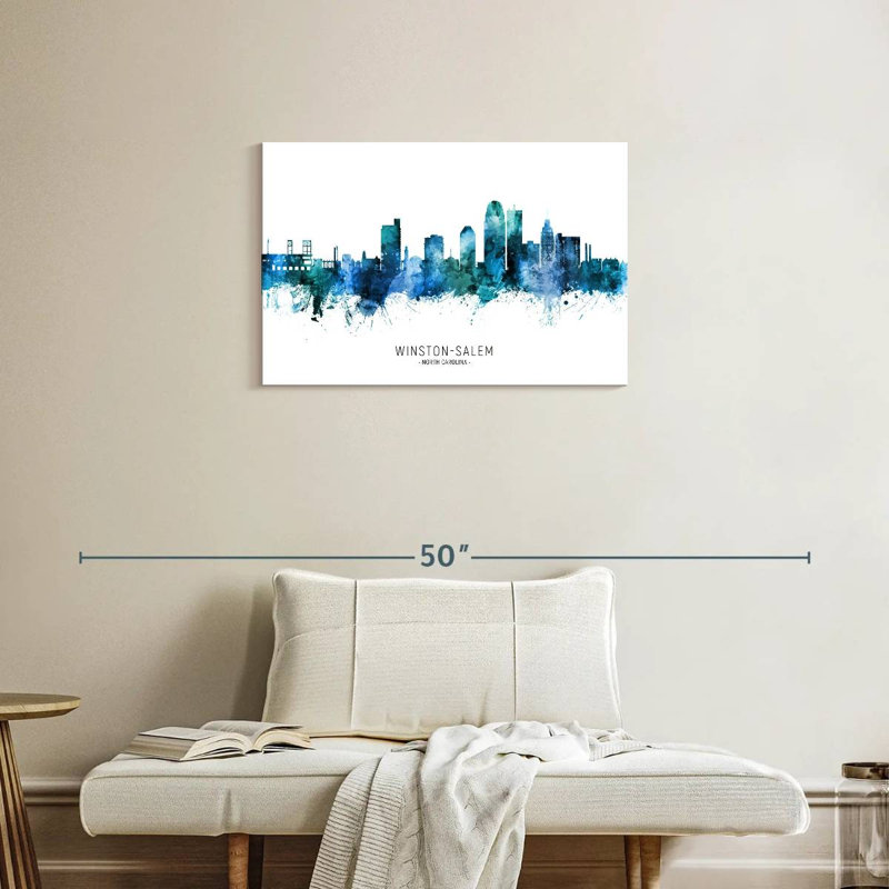 Winston-Salem NC Skyline I, H 20 po x l 30 po
