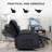 Recliner Sofa Set, Manual Reclining Chair Loveseats with Cup Holders, Chanah Bonded Leather Recliner Sofa Home Theater Seating Suitable for Living Room Furniture-1441863266