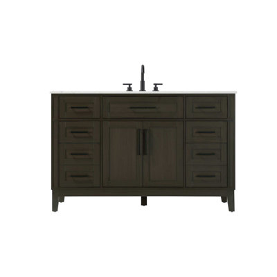 Meuble-lavabo simple 54 po brun moka
