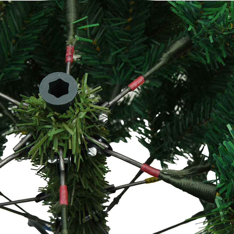  Artificial Christmas Tree with 300 LEDs Green PE and PVC, 5.91' H, Pink
