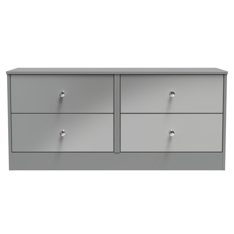 Bhargavi 115cm W 4 - Drawer Chest of Drawers, Grey