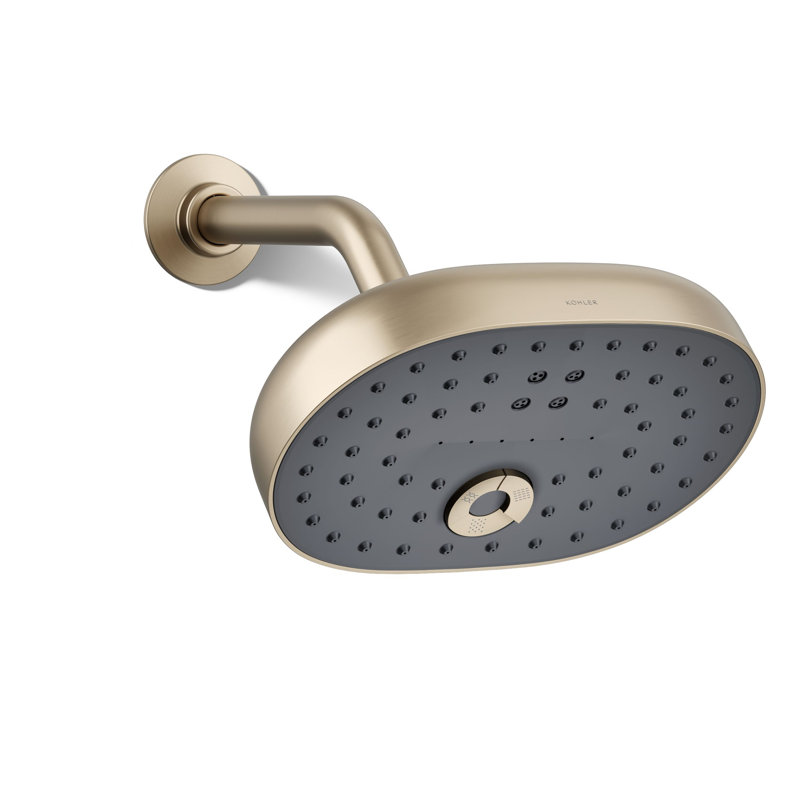 StatementOval Multifunction Showerhead with Katalyst Air-Induction Technology, Vibrant Brushed Bronze