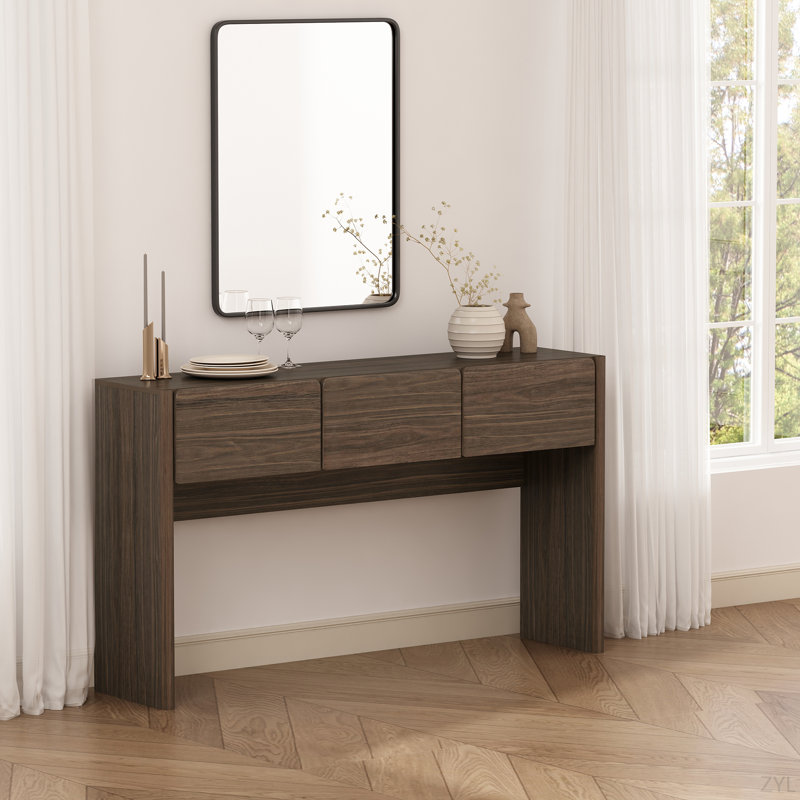 Stylish Modern Console Table, Brown