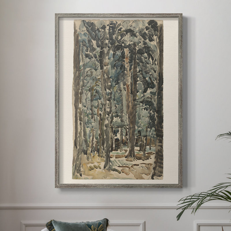 «Vintage Landscape CCxxxi», reproduction encadrée - bois massif