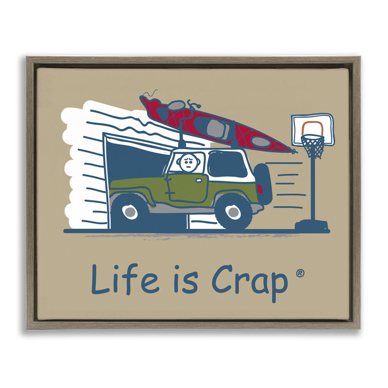 «Kayak and Garage Floater Canvas» par LIC, H 17 po x l 21 po, Cadre flottant orme Montalcino