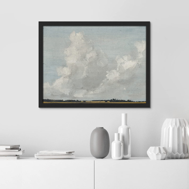 «Pastel Storm Cloud Landscape» sur papier, Noir, H 11 po x l 14 po