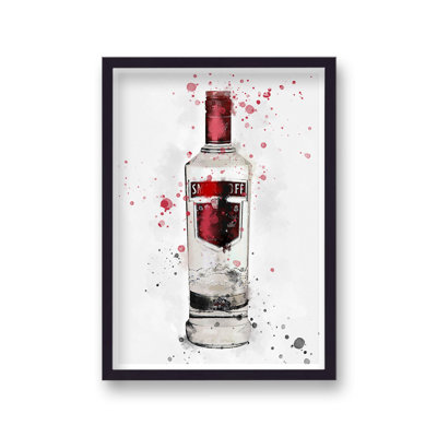 Spirit Graphic Splash Smirnoff Vodka Inspired 1 Piece Single Picture Frame Wall Art