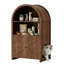 Litière arquée pour litière cachée - Armoire de rangement pour chat en bois rustique avec portes doubles