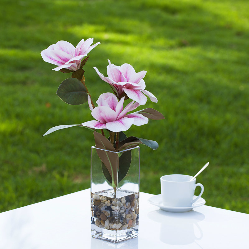 Magnolia Arrangement in Vase, Pink