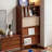 Brown + Apricot + Silver Solid Wood + Stainless Steel Display Cases