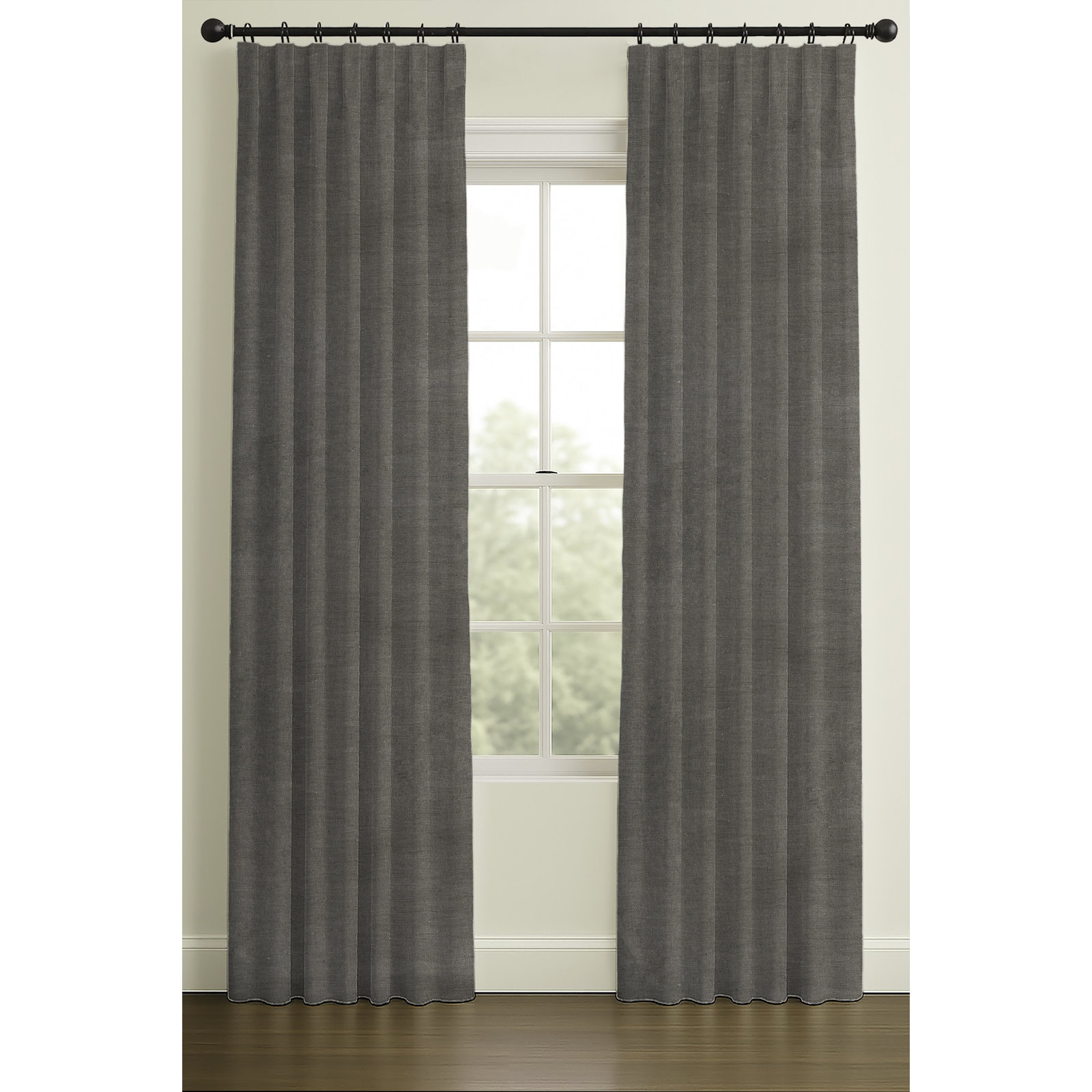 84" Rod Pocket/Back Tab Single Lining Murray Stonewash, 50" W x 108" L, Double, Rod Pocket