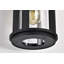 Abbra - Grande lanterne murale 1 lumière - Noir mat avec verre bullé transparent-1855673847
