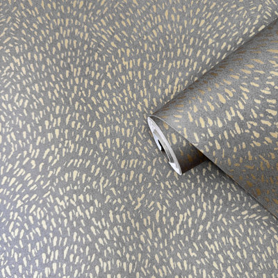 Zen Abstract Paper Metallic Wallpaper Roll