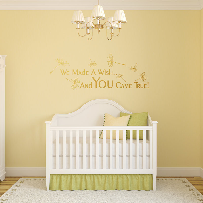 Text & Numbers Non-Wall Damaging Wall Decal, Gold
