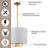4 - Light Gold Single Chandelier