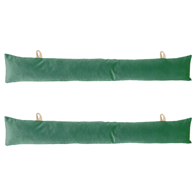 Velvet Draft Excluder, Green