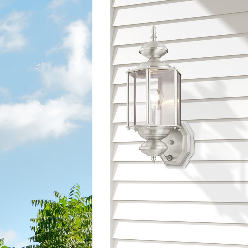 Amberdawn Solid Brass Wall Light, Brushed Nickel