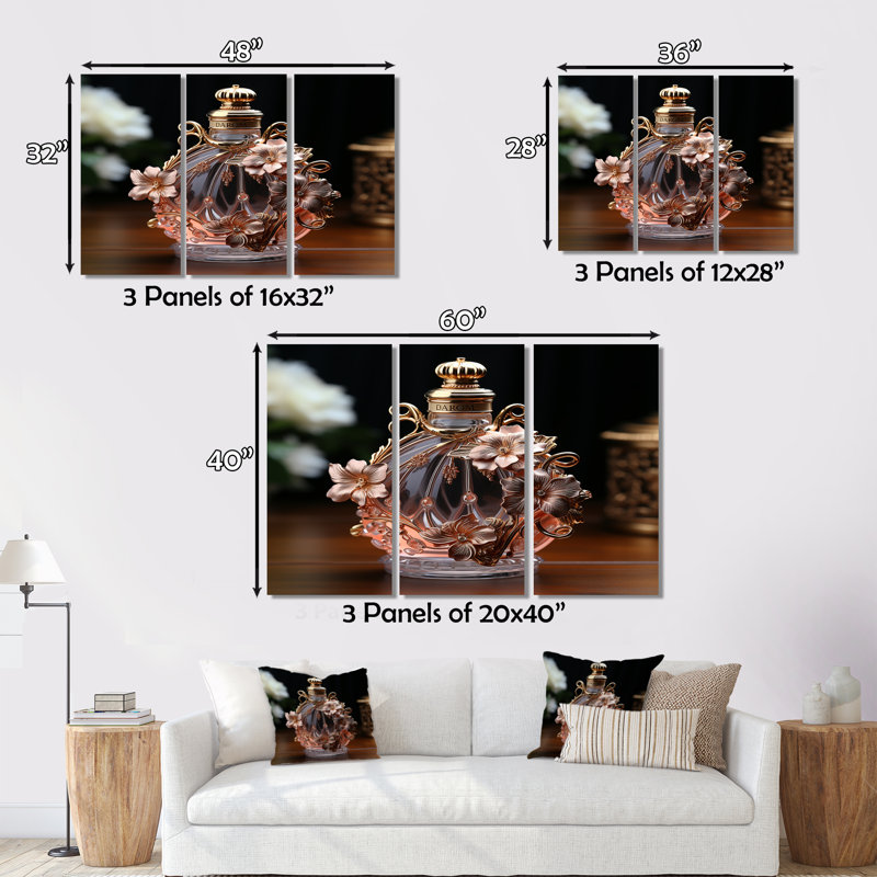 «Kuhn - Perfumes», ensemble de reproduction sur toile, H 28 po x l 36 po x P 1 po