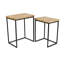  Ensemble contemporain de deux tables gigognes noires et brunes
