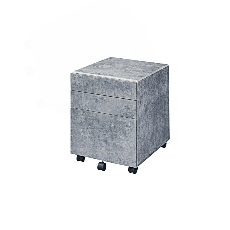 Faux Concrete File Cabinet, Accent Cabinet